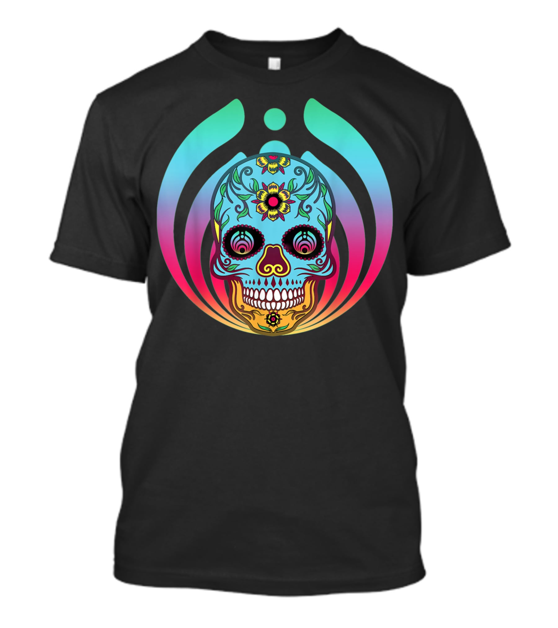 Bassnectar Edm Rave Clothes Bass Head Sugar Skull Bass Drop T-Shirt