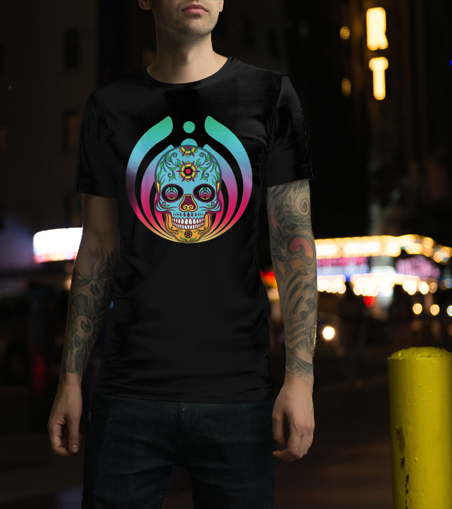 Bassnectar Edm Rave Clothes Bass Head Sugar Skull Bass Drop T-Shirt
