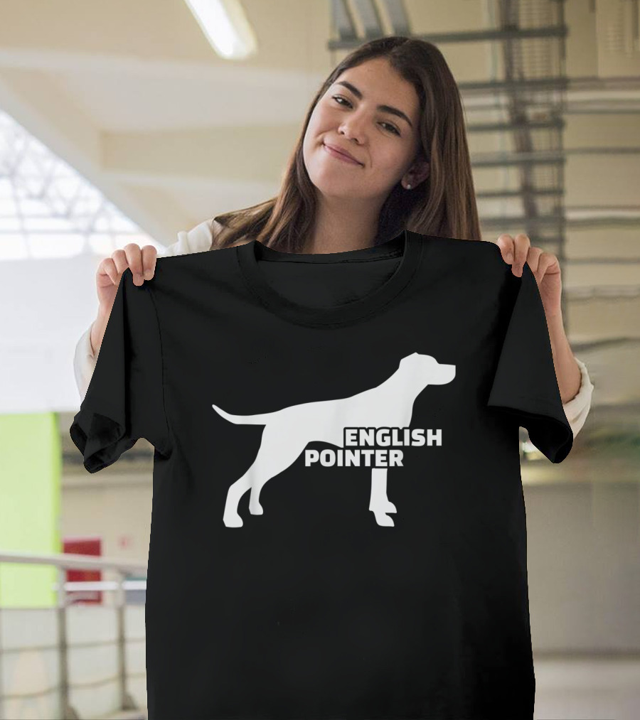 English Pointer Silhouette and Text T-Shirt