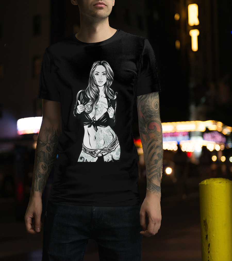 Fatal Instinct For Cool People Tattoo Art By Mevs T-Shirt