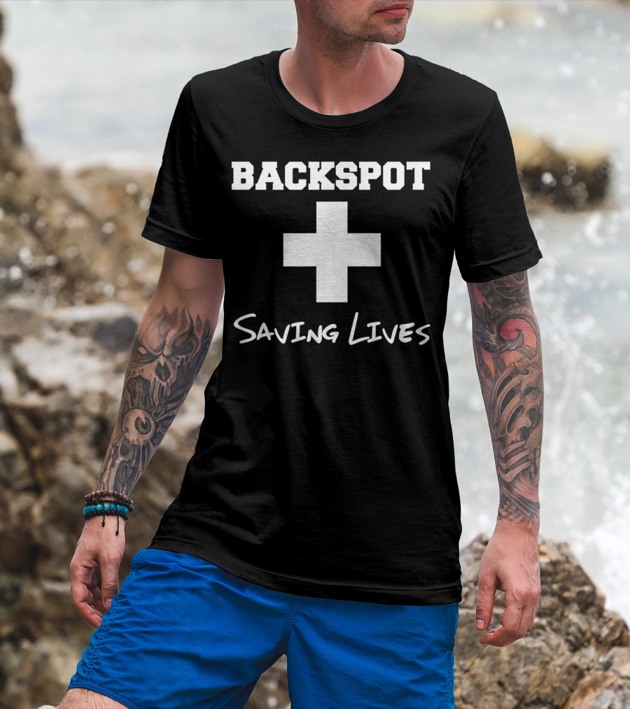 Backspot Plus Saving Lives Cheerleader T-Shirt