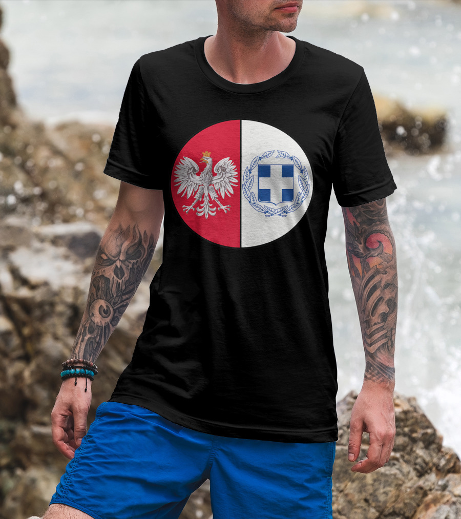 Poland White Eagle Greece National Emblems T-Shirt