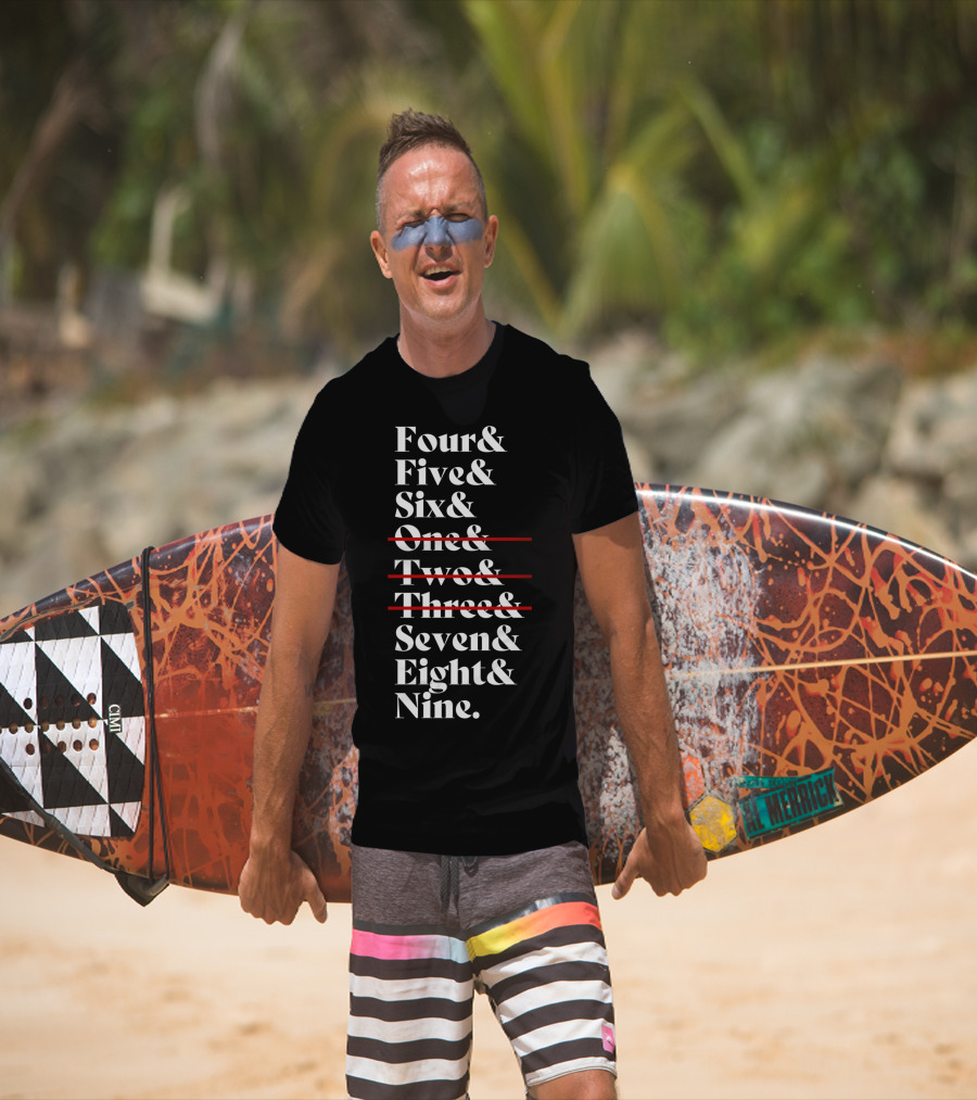 Four Five Six Seven Eight Nine Episode Numbers Classic Ampersand Strikethrough One Two Three T-Shirt