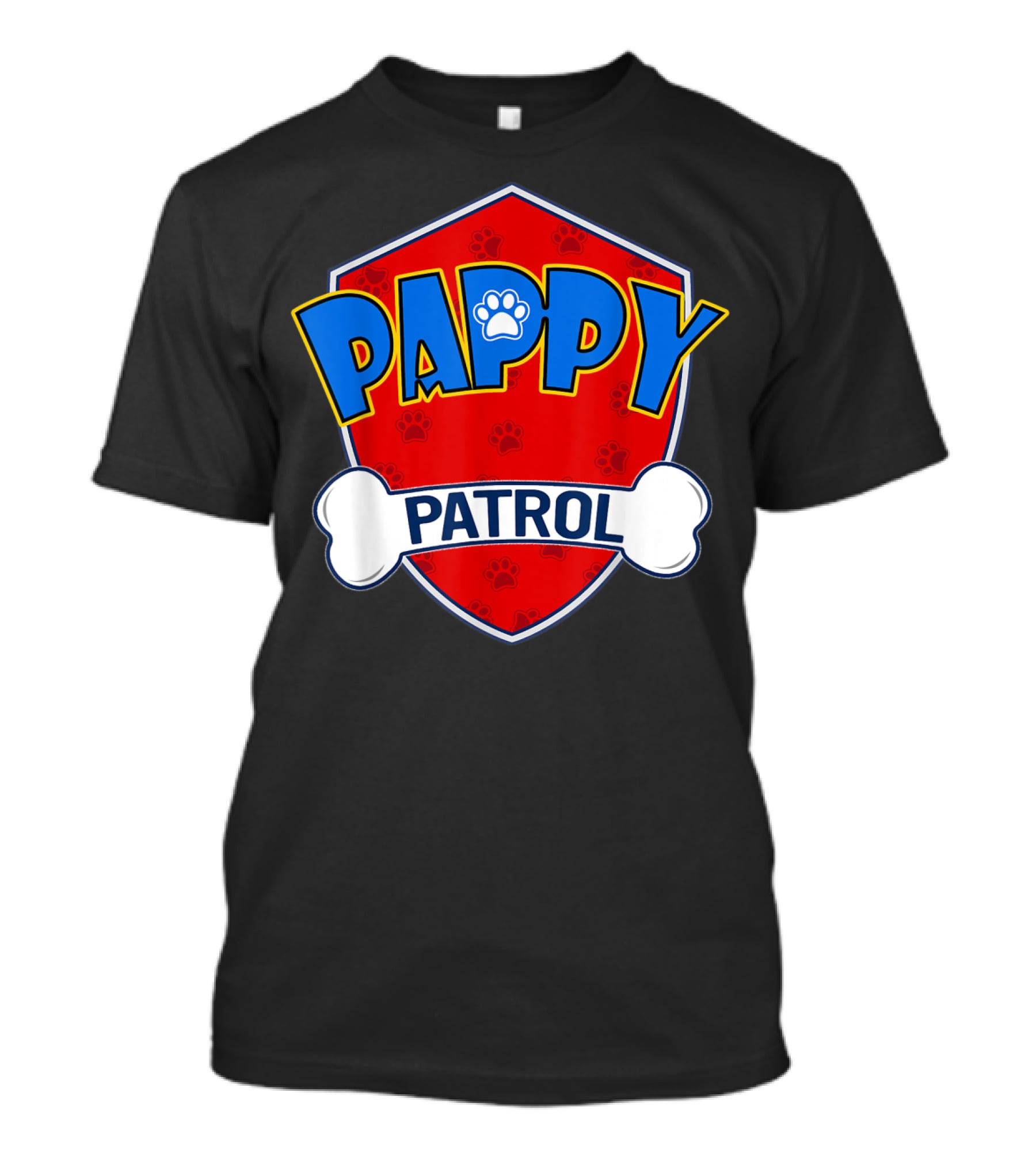 Pappy Patrol Paw Shield With Bone Badge T-Shirt