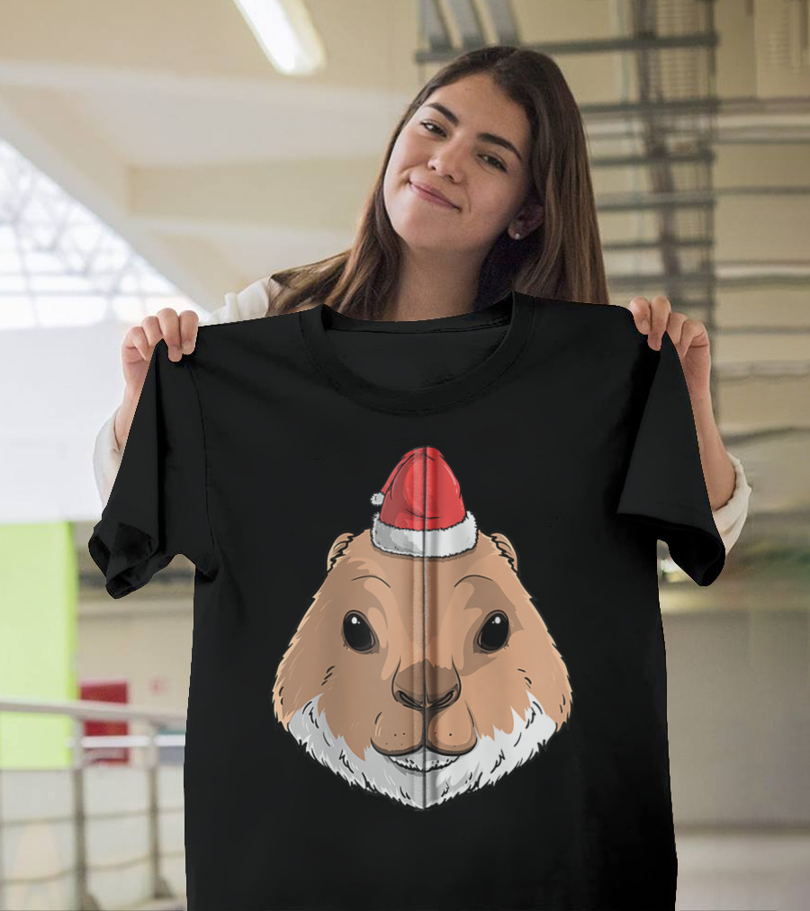 Prairie Dog Wearing Santa Claus Hat T-Shirt