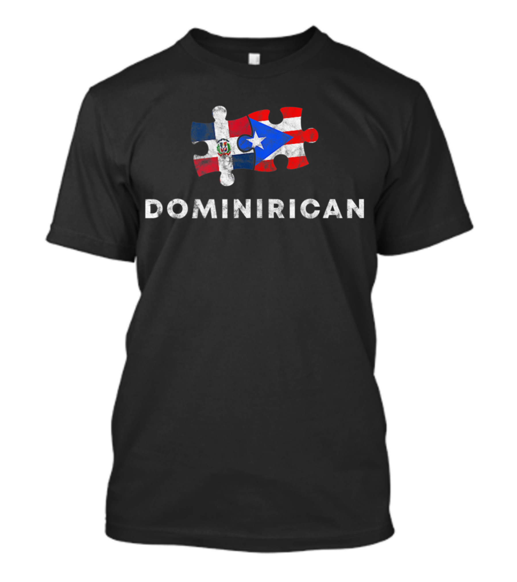 Puerto Rican Dominican Puzzle Flag Dominirican Pride T-Shirt