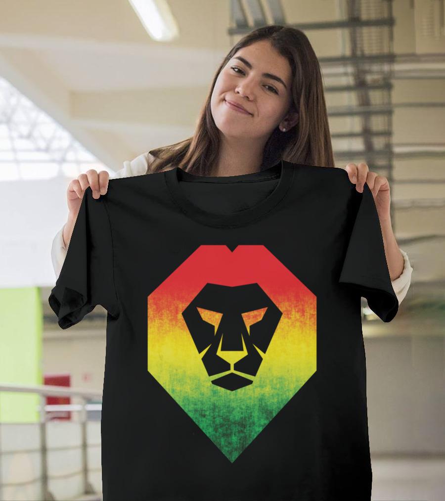 Rasta Flag Jamaican Reggae Lion Bold and Proud T-Shirt