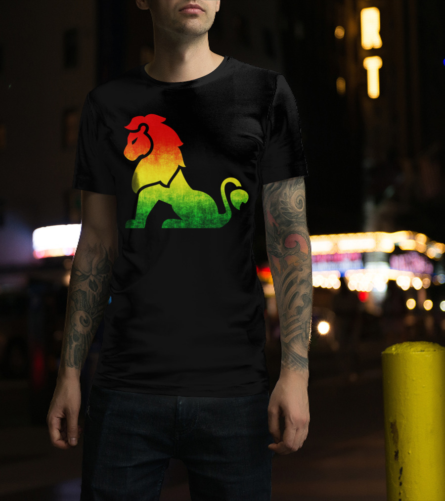 Rasta Flag Reggae Lion Jamaica T-Shirt