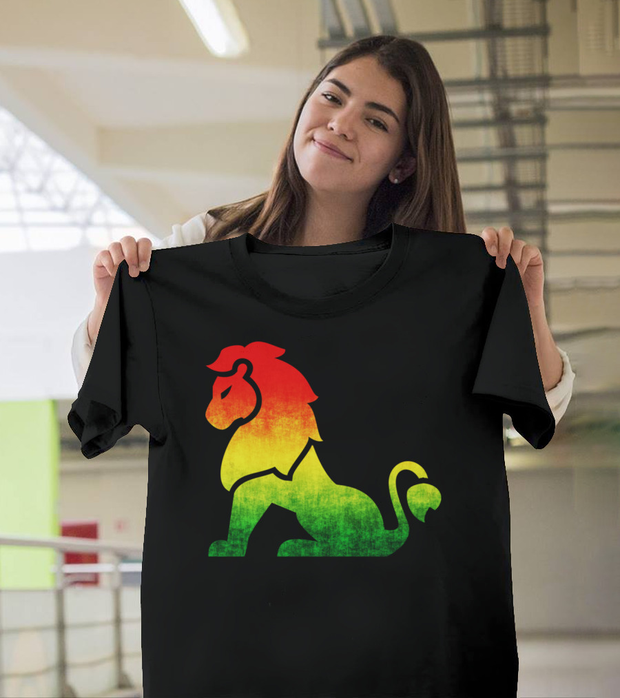 Rasta Flag Reggae Lion Jamaica T-Shirt