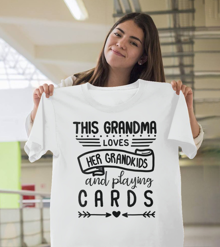This Grandma Loves Her Grandkids And Playing Cards T-Shirt