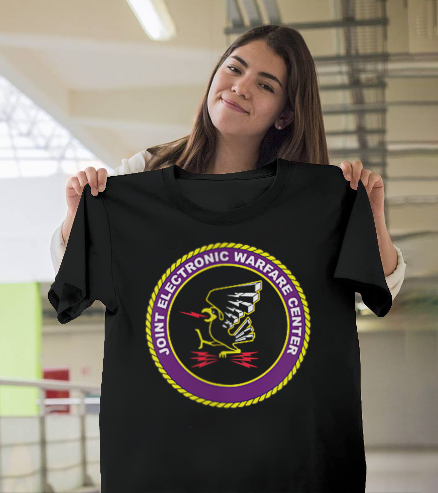 Joint Electronic Warfare Center Logo Emblem Bird with Lightning T-Shirt