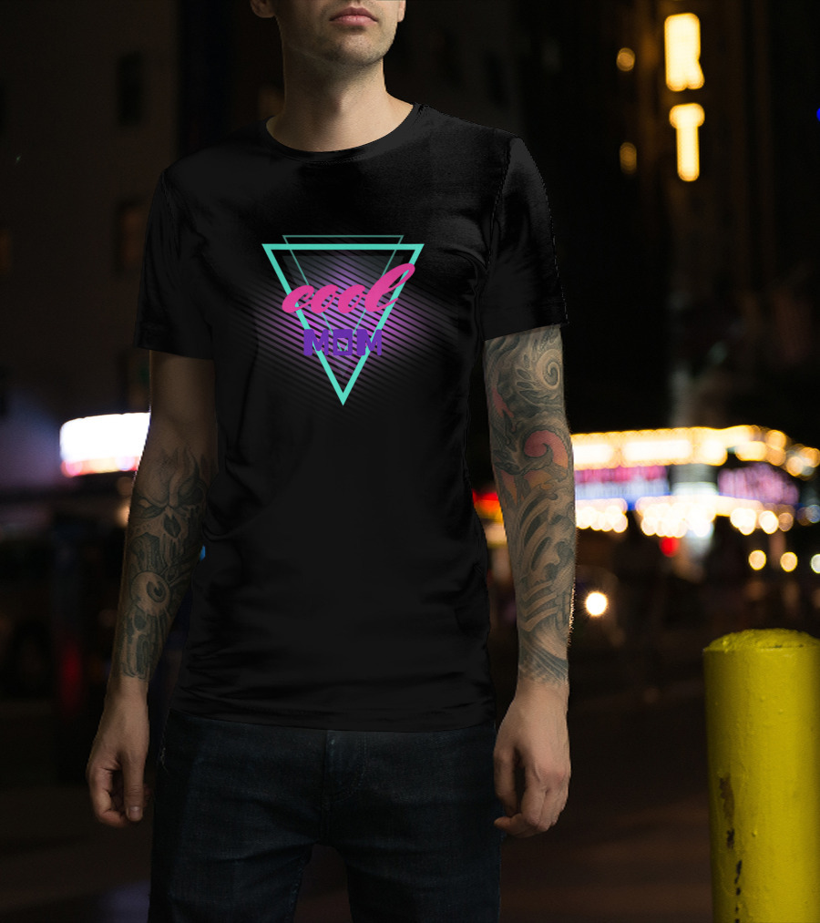 Retro 80's Cool Mom Club Triangle T-Shirt