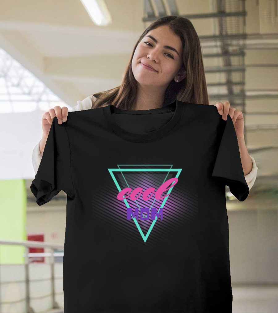 Retro 80's Cool Mom Club Triangle T-Shirt