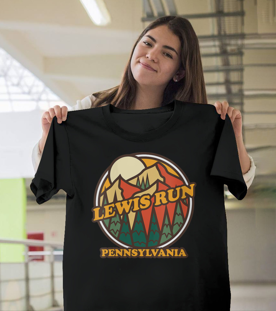 Vintage Pennsylvania Lewis Run Mountain Scene T-Shirt