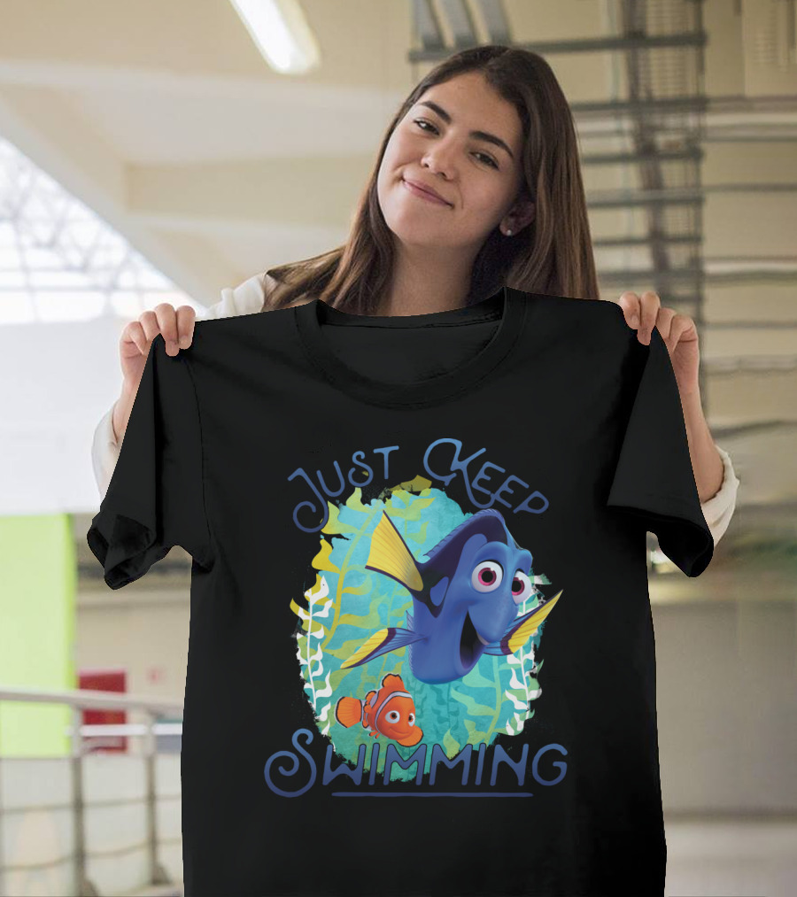 Disney Pixar Finding Dory Just Keep Swimming Dory and Nemo Ocean Adventure T-Shirt