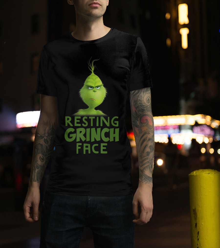 Resting Grinch Face Funny Grinch Merchandise T-Shirt