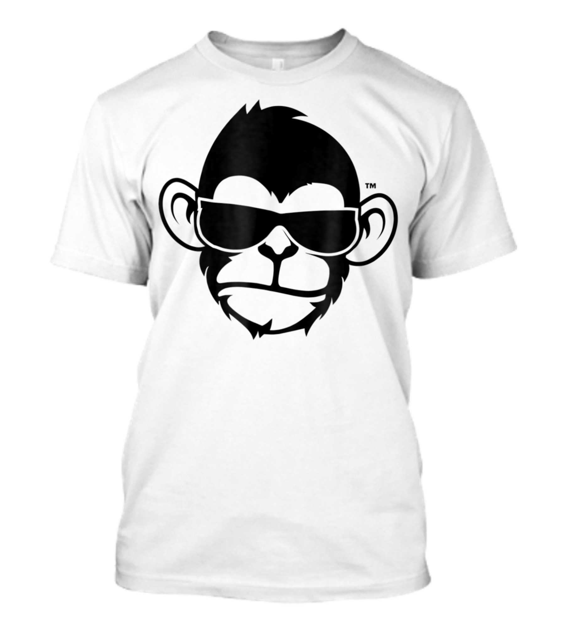 Fuzewear Monkey Face Sunglasses Cool Black T-Shirt