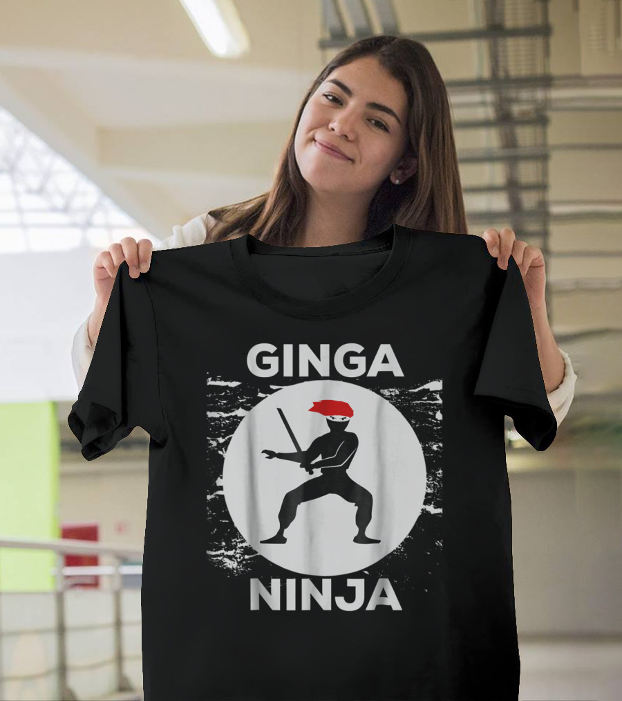 Ginga Ninja Funny Redhead Ninja Humor Circle T-Shirt
