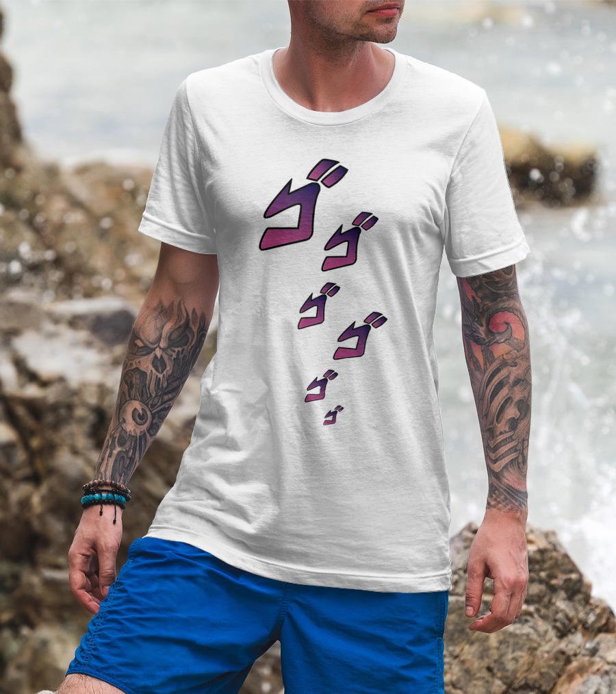 Jojos'ss Classic Adventures's Arts Bizarres's Iconic Katakana Action Symbols T-Shirt