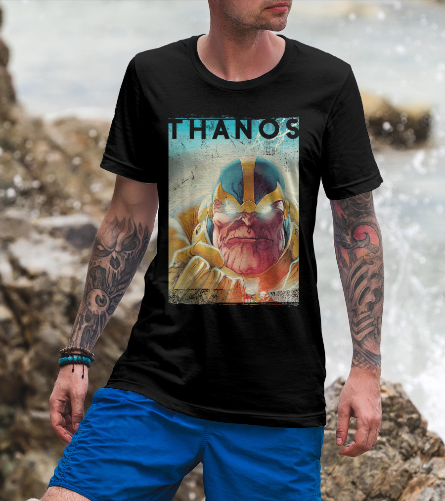 Marvel Thanos Vintage Iconic Character Close-Up T-Shirt