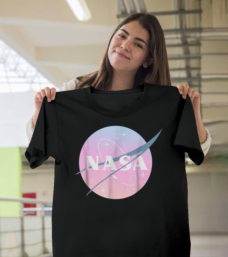 NASA Logo Pastel Rainbow Circle T-Shirt