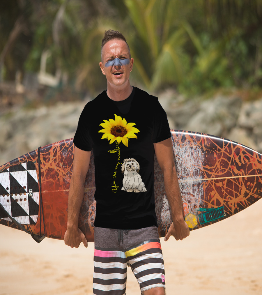 Lhasa Apso Mom You Are My Sunshine Sunflower T-Shirt