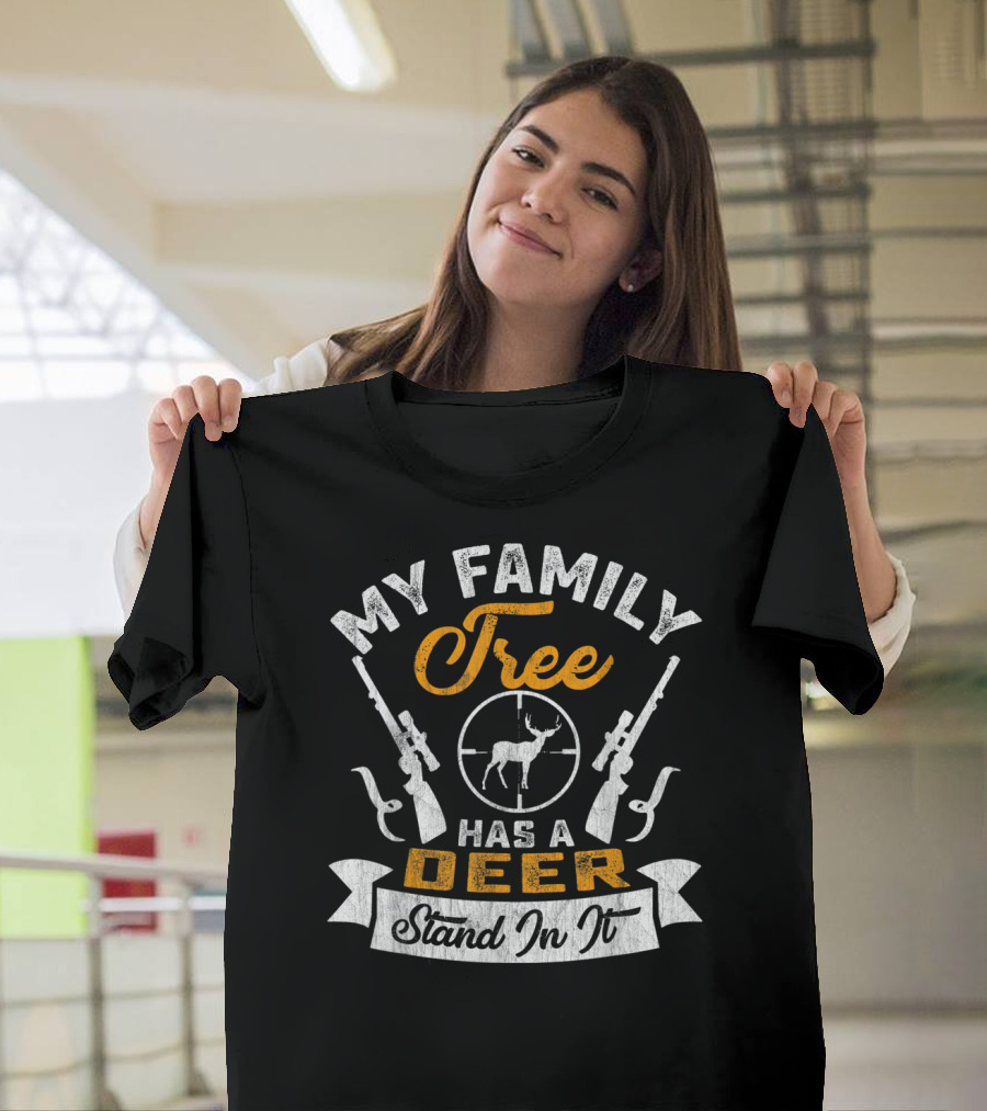 My Family Tree Deer Stand Hunting Rifles Target T-Shirt