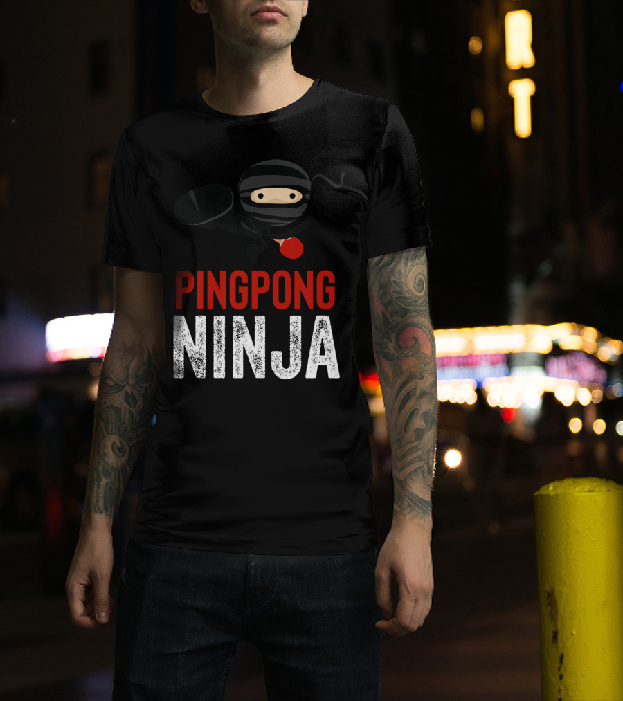 Ping Pong Ninja Table Tennis Stealth Master Player T-Shirt