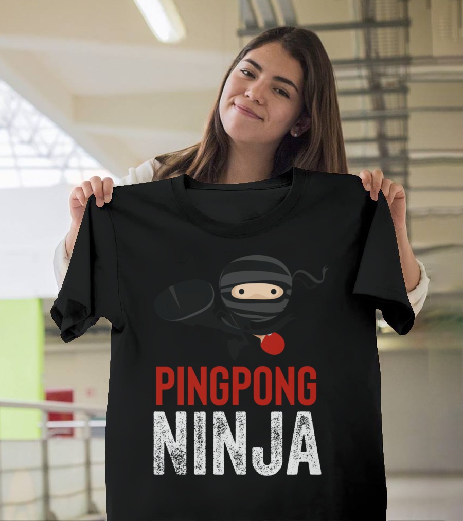 Ping Pong Ninja Table Tennis Stealth Master Player T-Shirt