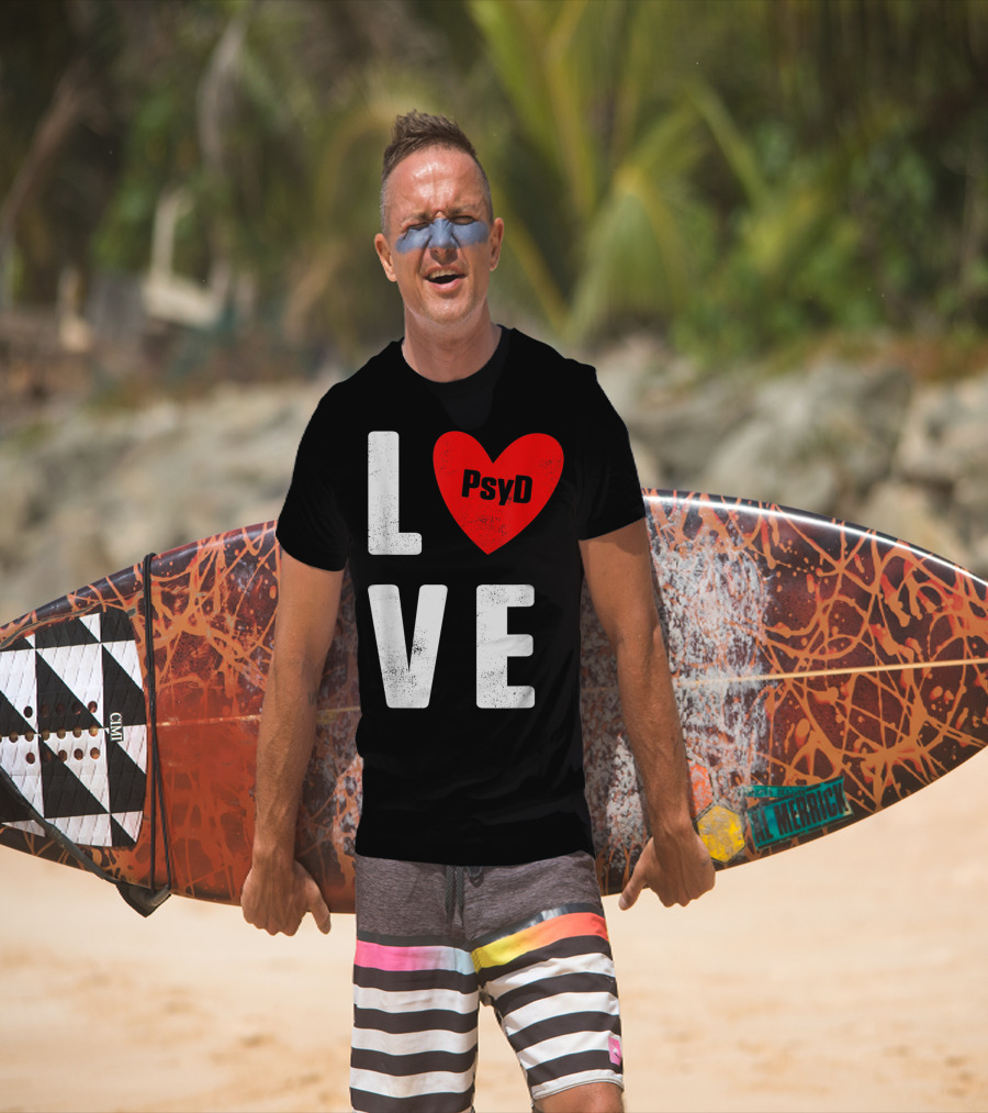 Psyd Love Doctorate Psychology Heart T-Shirt