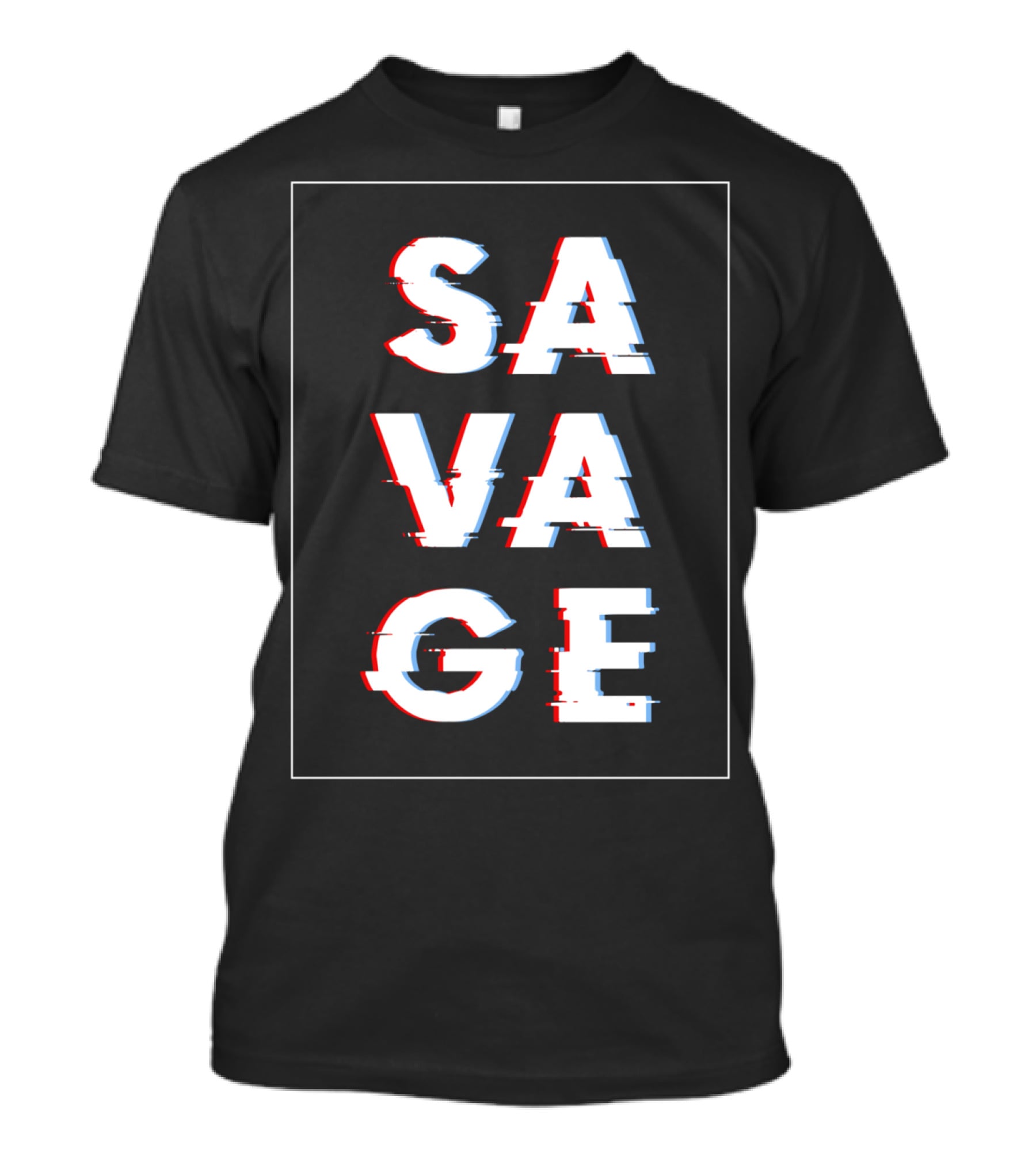 Savage Glitch Effect Social Disruptor T-Shirt