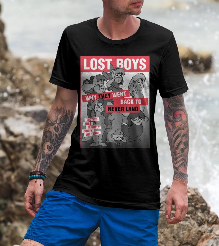 Lost Boys Why They Went Back To Never Land Tootles Nibs Slightly Cubby The Twins T-Shirt