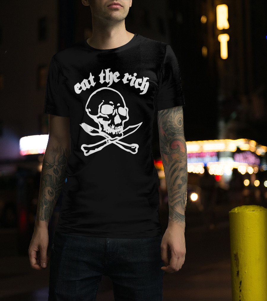 Eat The Rich Skull Crossbones Classic Rock T-Shirt