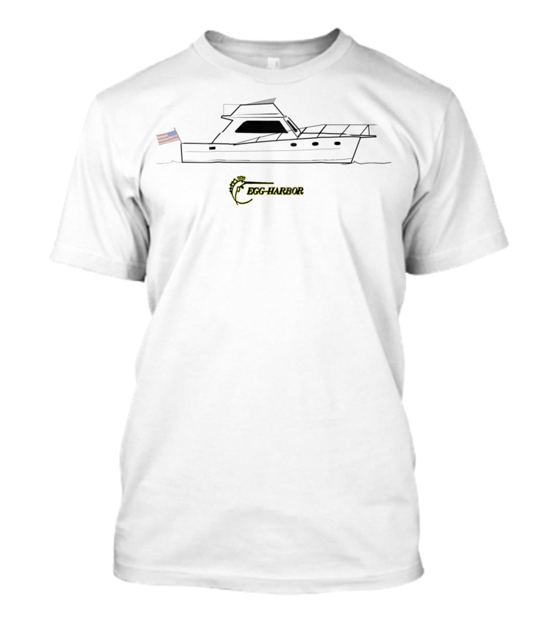 Egg Harbor Flag Yacht Silhouette 33 T-Shirt