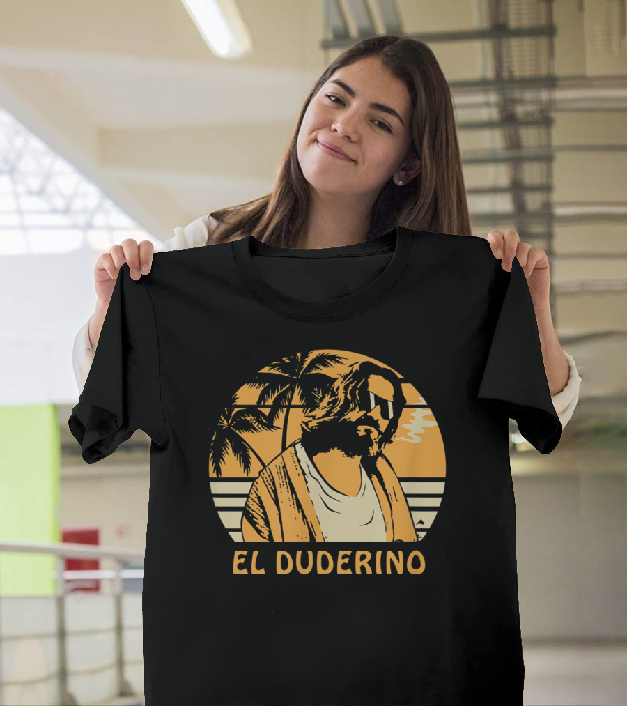 El Duderino Classic Vintage Movie Tropical Sunset Palm Trees T-Shirt