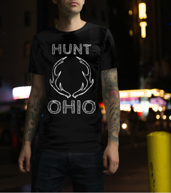 Hunt Ohio Deer Antler Gear For Hunting Lovers T-Shirt