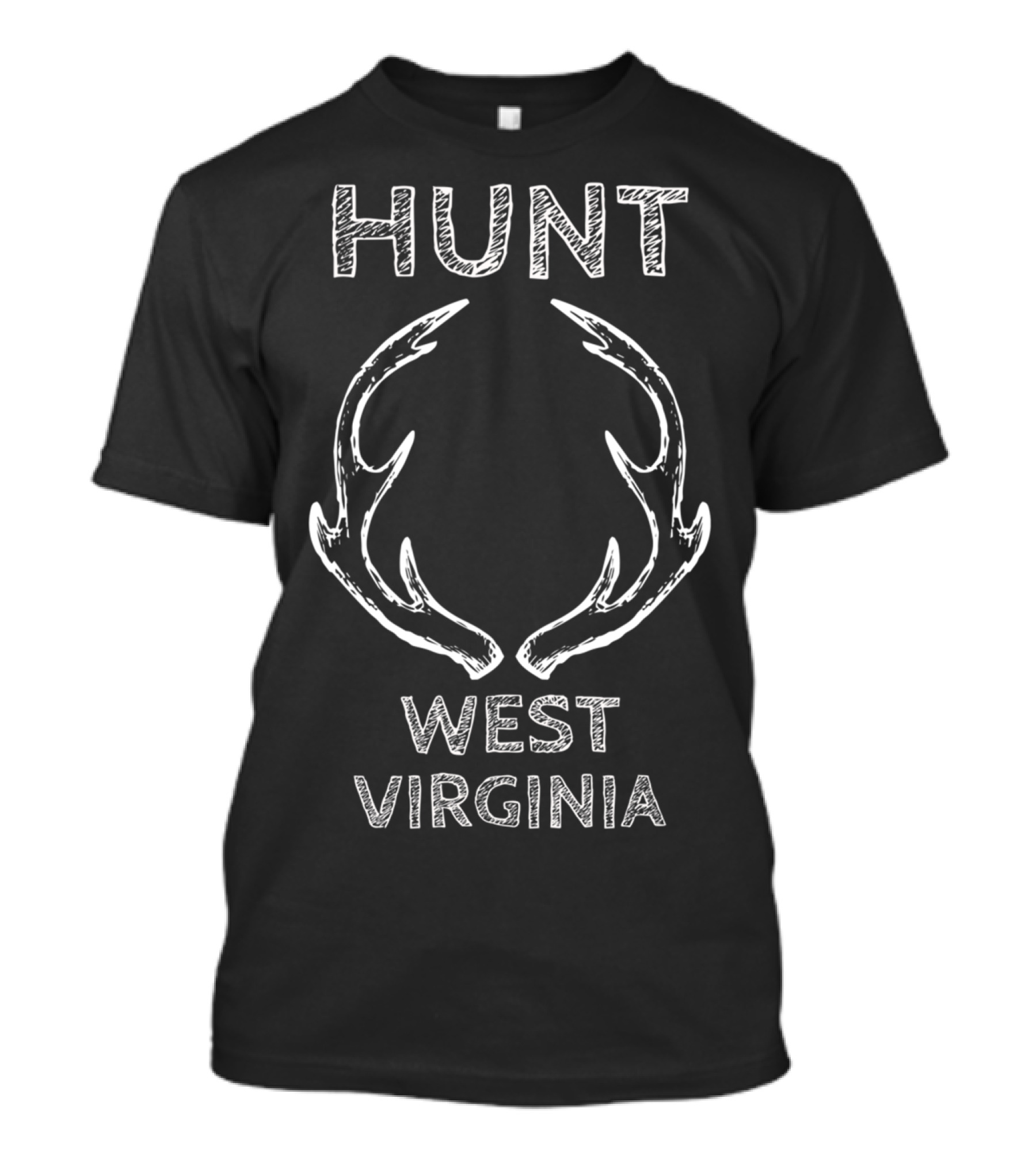 Hunt West Virginia Deer Antlers T-Shirt