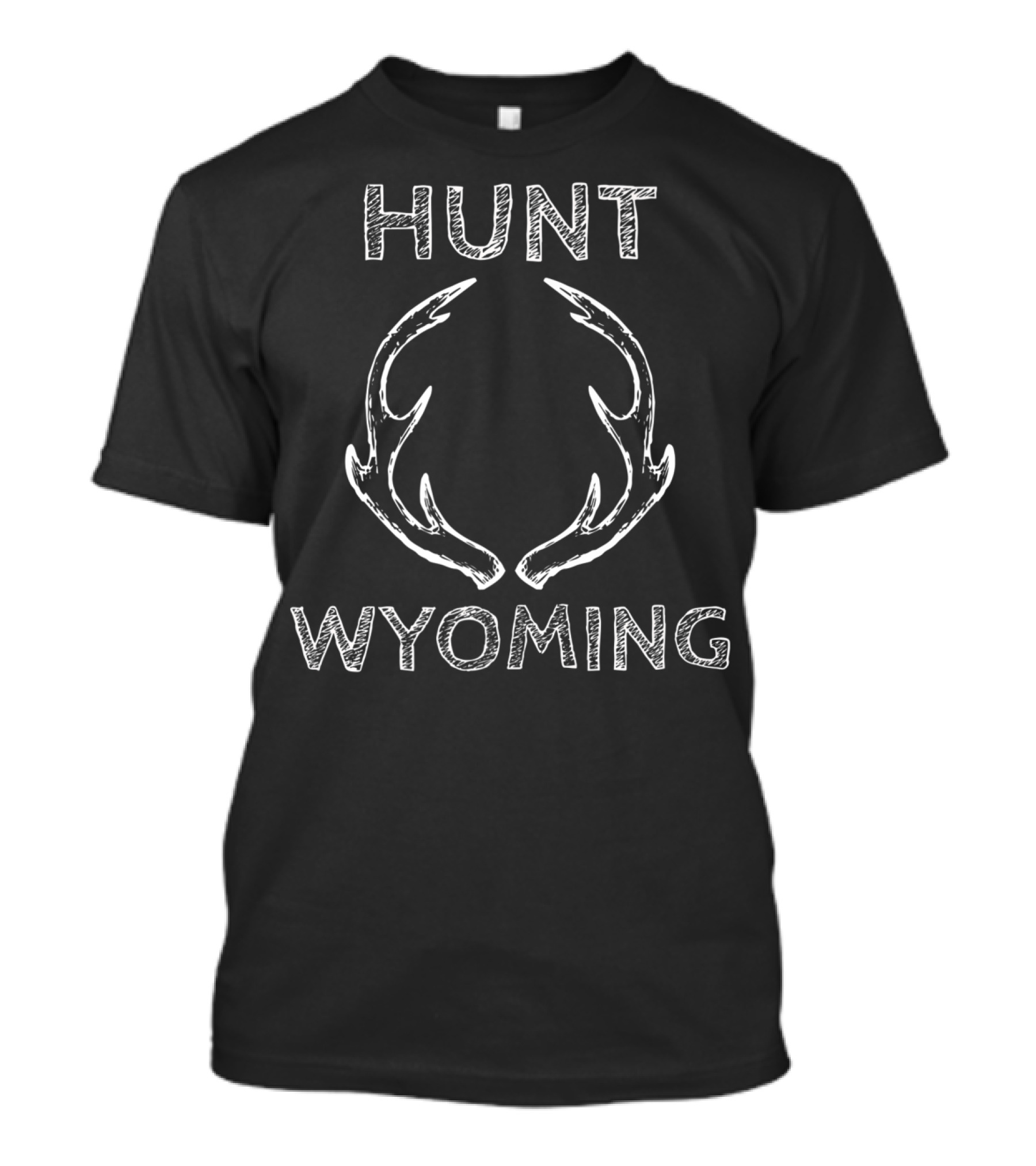 Hunt Wyoming Deer Hunting Gear Antler T-Shirt