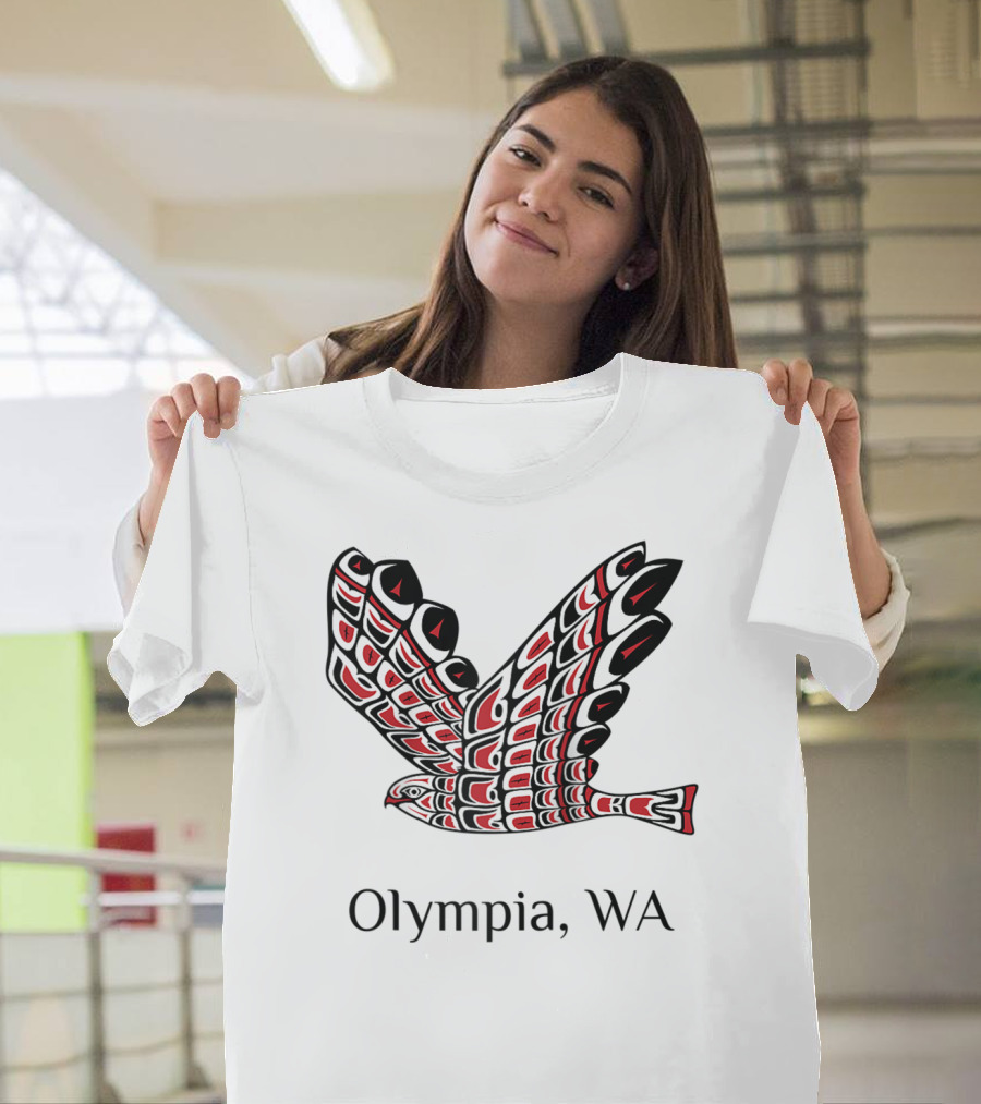 Olympia WA Native American Red Tail Hawk T-Shirt