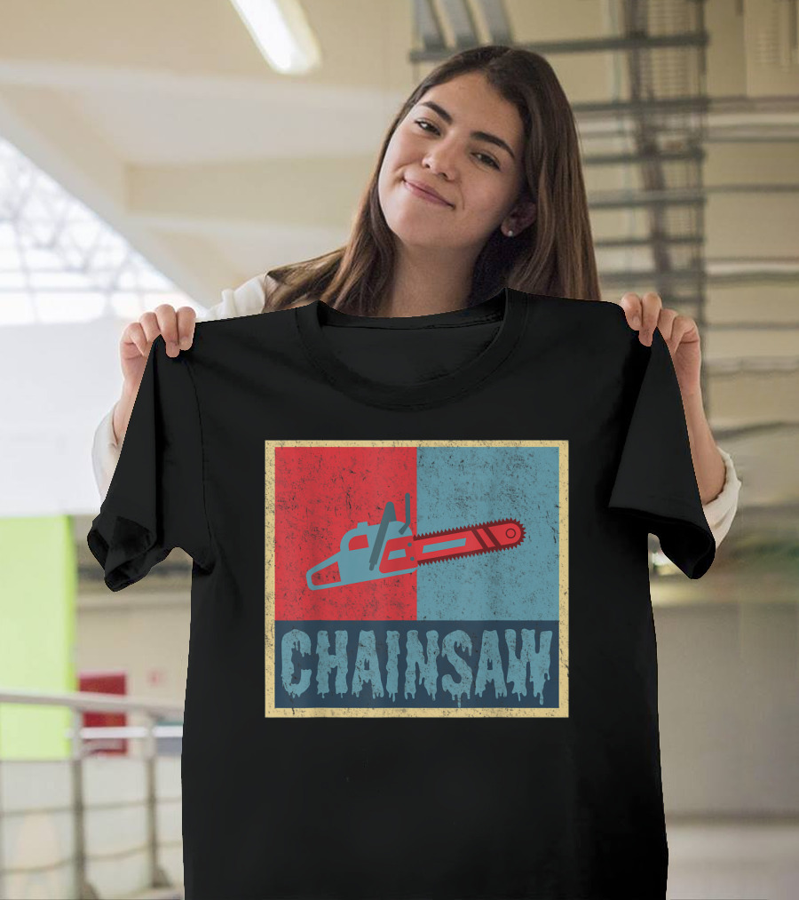 Retro Chainsaw Wood Saw Lumberjack Gardener Chainsaw T-Shirt