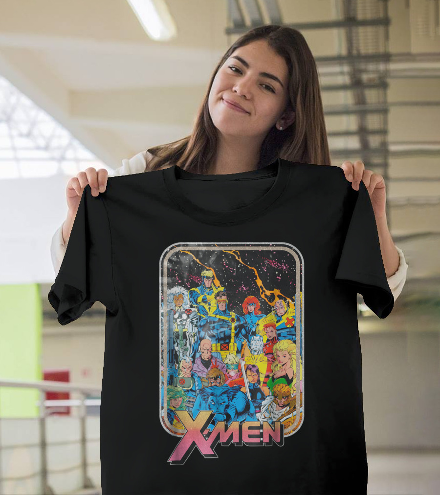 Marvel Xmen Classic Vintage Comic Group Shot X-Men Character Ensemble Galore T-Shirt