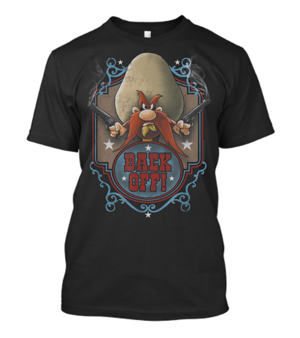 Looney Tunes Yosemite Sam Back Off Vintage Style Smoking Guns T-Shirt