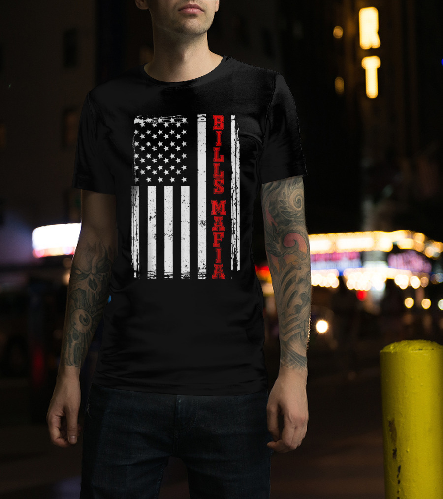 Bills Mafia USA Flag Buffalo T-Shirt