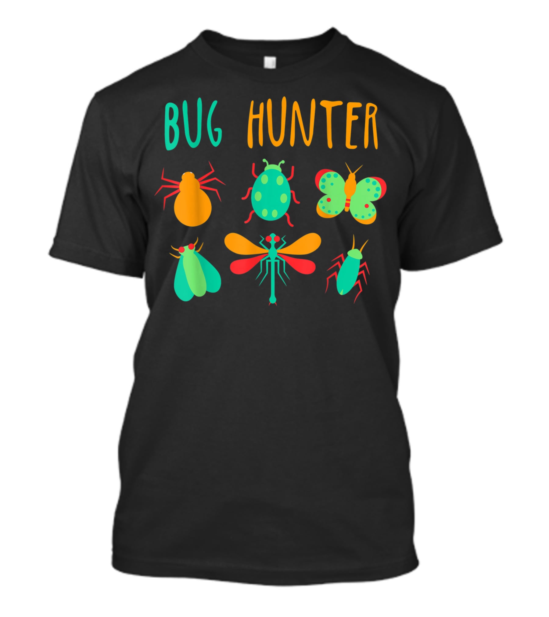 Bug Hunter Insect Lover Bo Colorful Beetle Butterfly Fly Dragonfly Insects T-Shirt