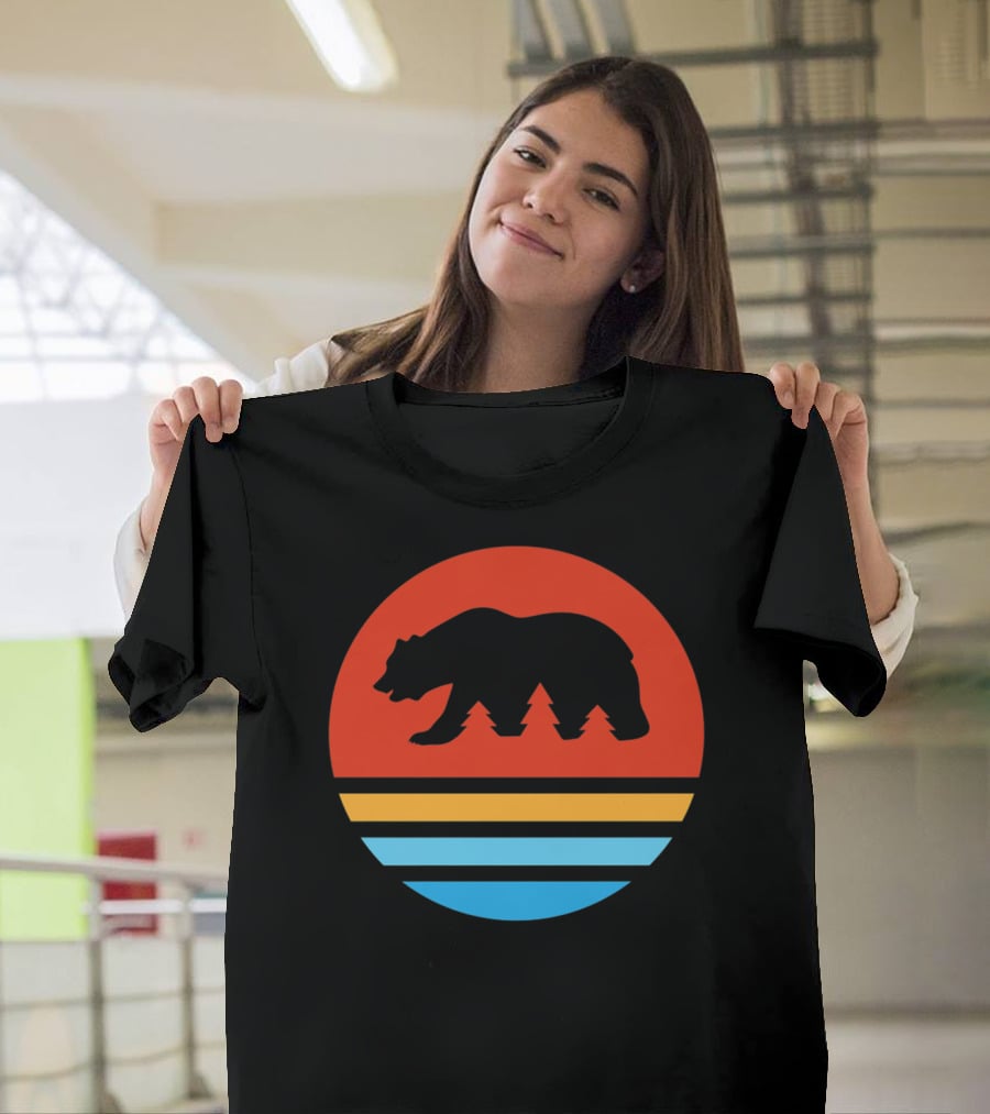 California Bear Sunset Stripes T-Shirt
