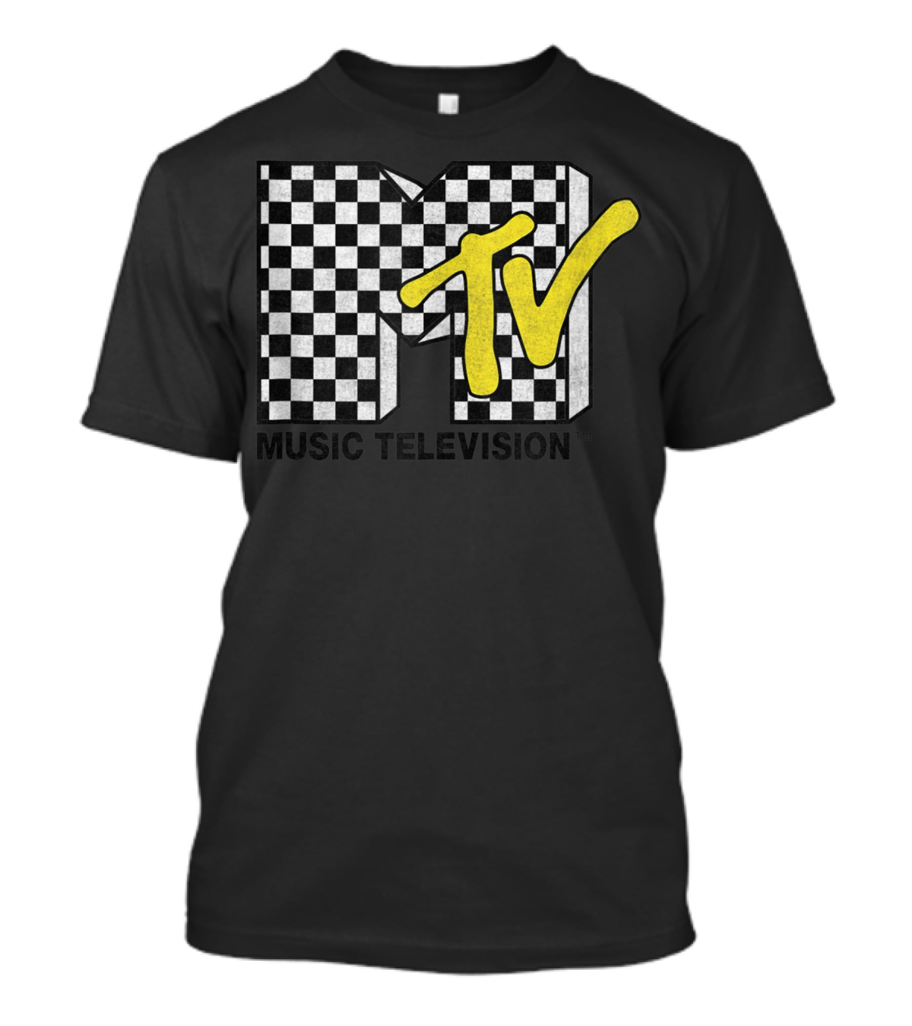 Checkered MTV Music Television Checkerboard T-Shirt