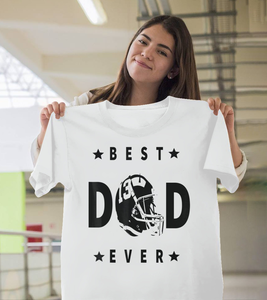 Best Dad Ever Football Helmet Dallas Cowboys Fan T-Shirt