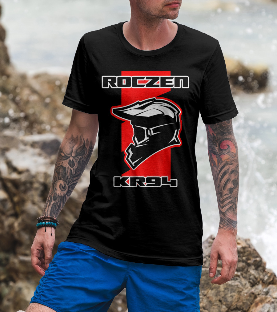Roczen KR94 Dirt Bike Racing Red With Helmet And Goggles T-Shirt