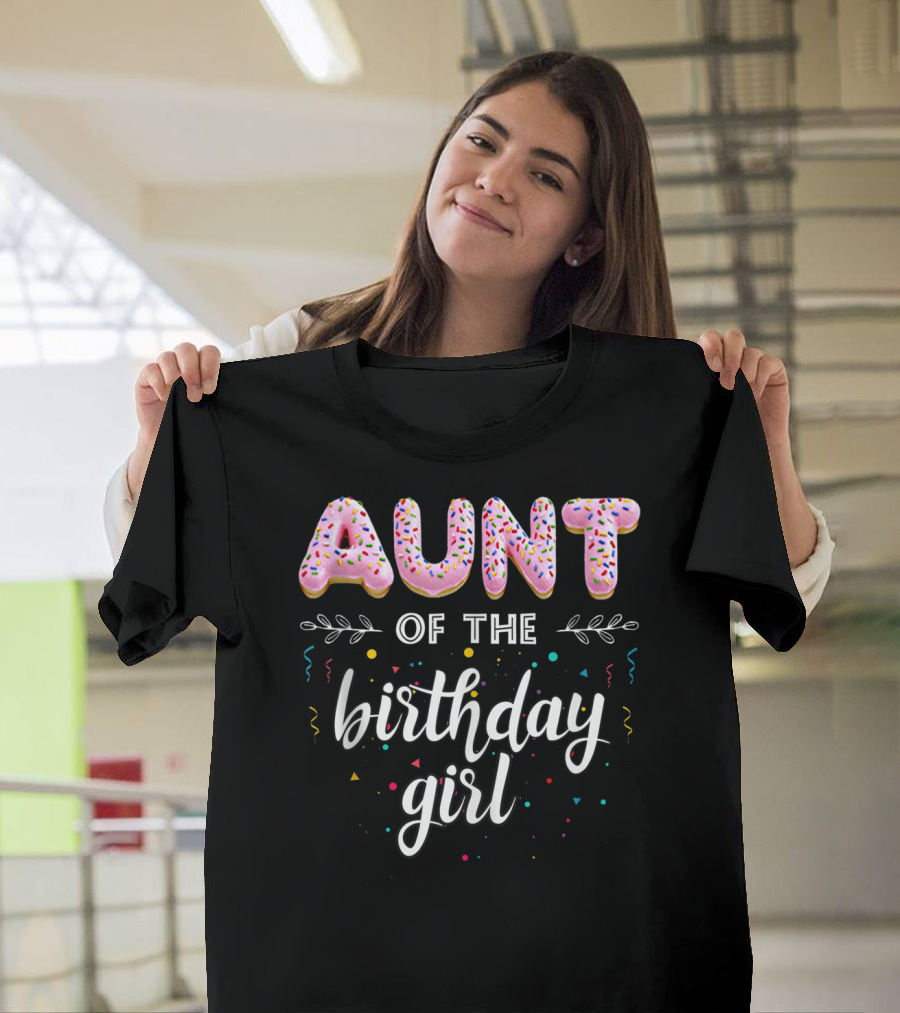 Aunt Of The Birthday Girl Donut Theme T-Shirt