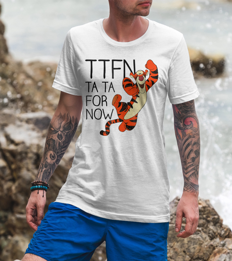 Disney Winnie The Pooh Tigger TTFN Ta Ta For Now T-Shirt